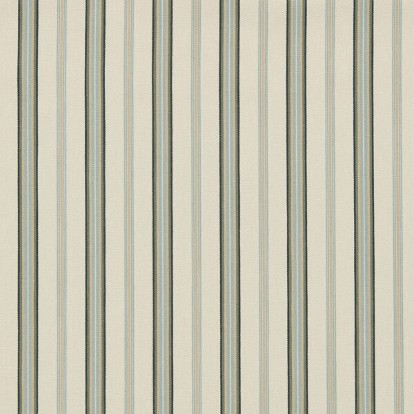 Listra Fabric - Seafoam by green striped woven fabric from Clarke & Clarke