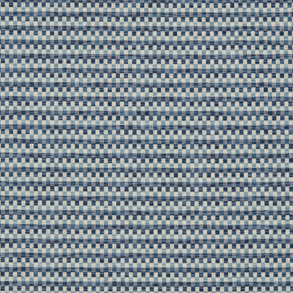 Pano Fabric - Denim by blue geometric woven fabric from Clarke & Clarke