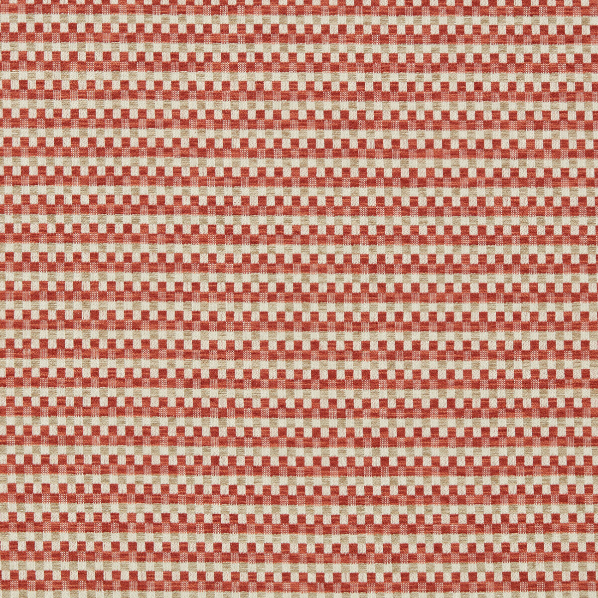 red geometric woven fabric from Clarke & Clarke