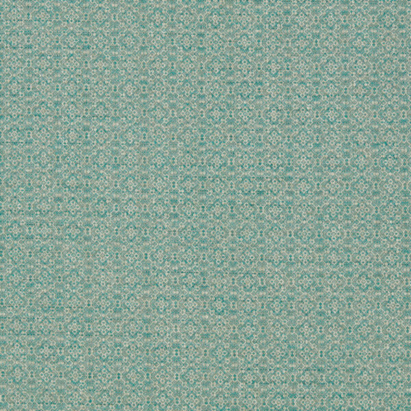 green geometric woven fabric from Clarke & Clarke