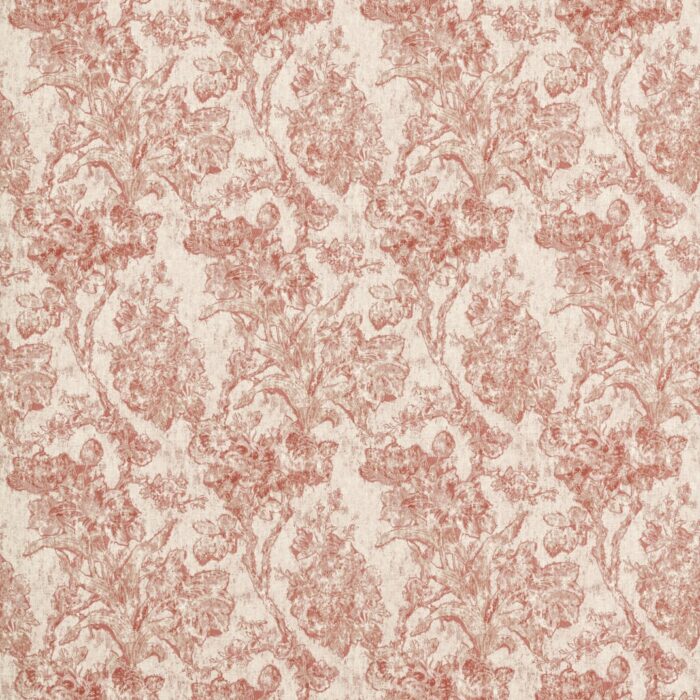Fringed Tulip Toile Fabric - Putty swatch