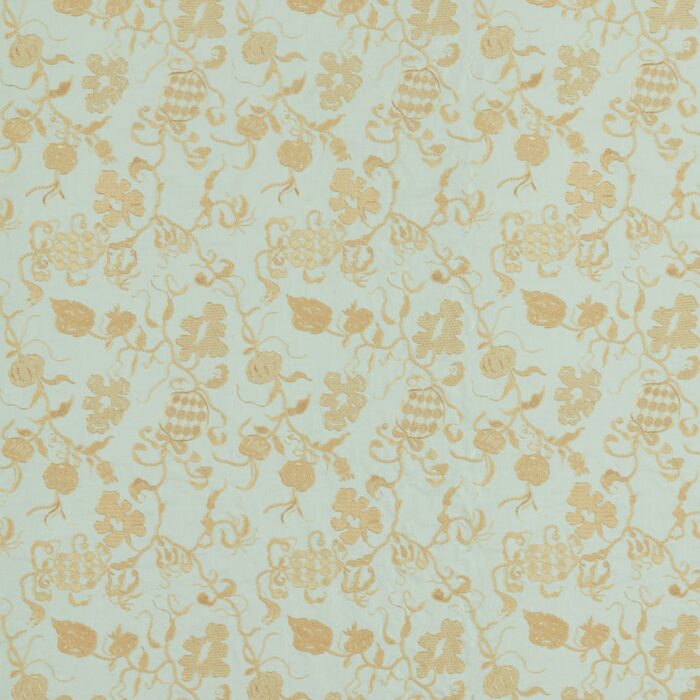 Mydsommer Pickings Fabric - Smog Blue / Lame Gold swatch