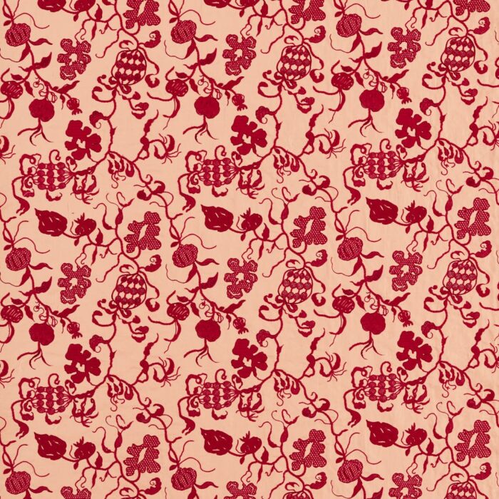 Mydsommer Pickings Fabric - Conch / Madder swatch