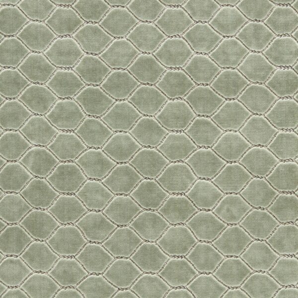 Faraday Velvet Fabric - Smog Blue by green spotted velvet-chenille fabric from Sanderson