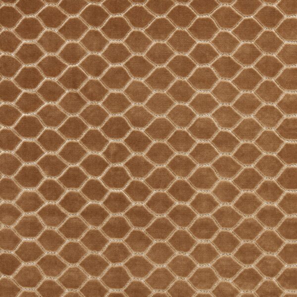 Faraday Velvet Fabric - Bronze by brown spotted velvet-chenille fabric from Sanderson