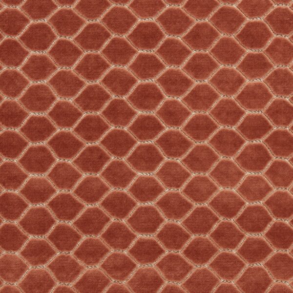 Faraday Velvet Fabric - Sandstone by orange spotted velvet-chenille fabric from Sanderson