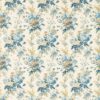 blue botanical linen fabric from Sanderson