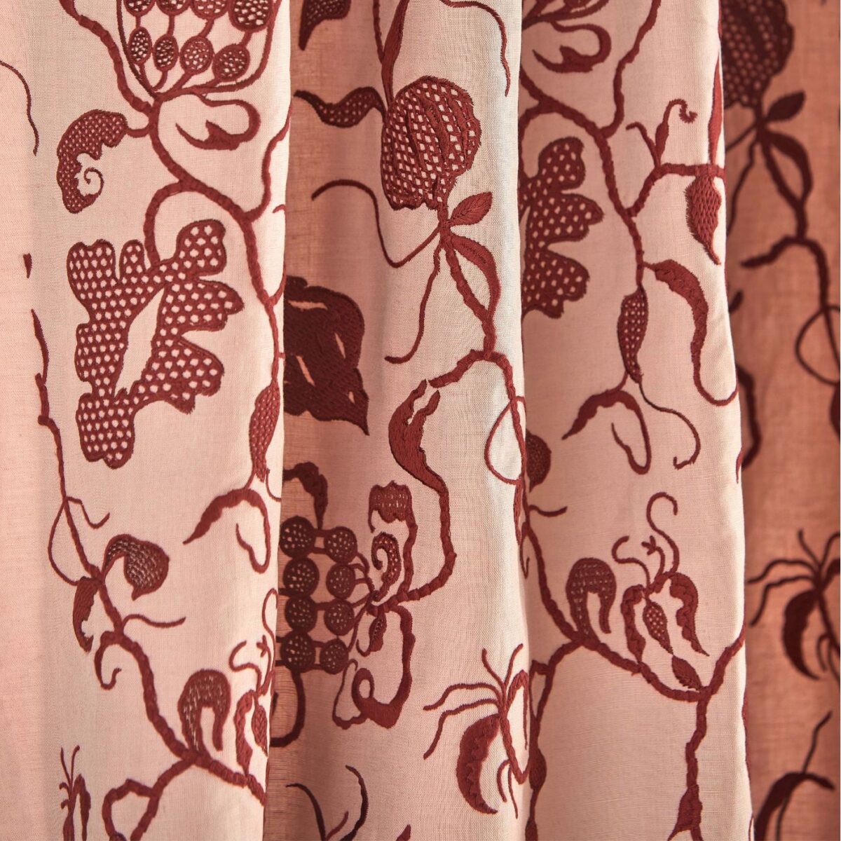 Mydsommer Pickings Fabric - Conch / Madder by Mydsommer Pickings Fabric - Conch / Madder from