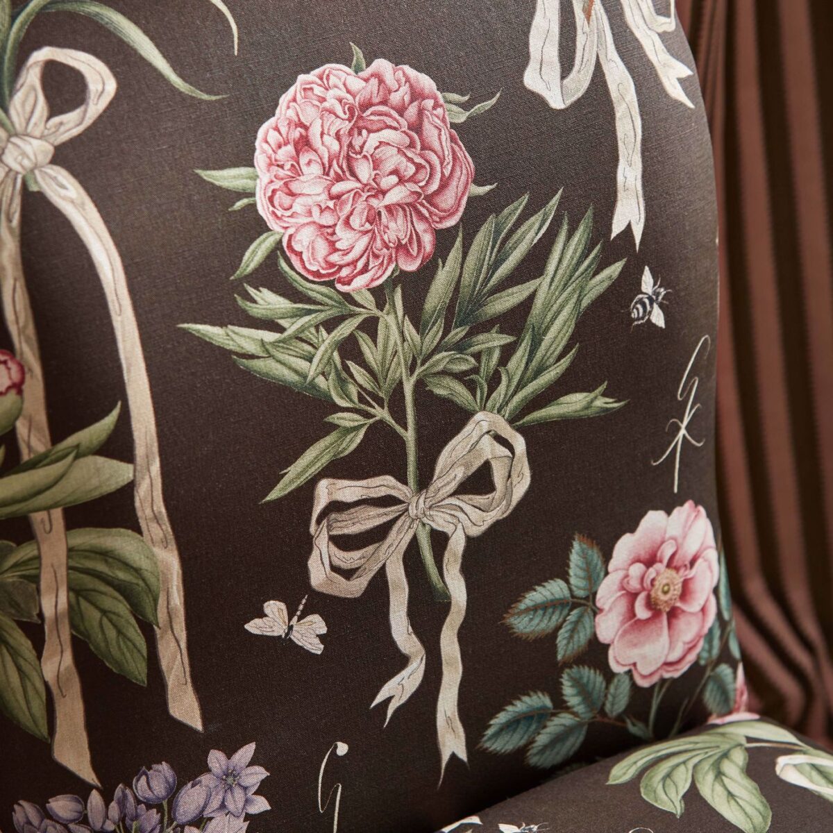 Cupid's Beau Fabric - Morel / Mantle from