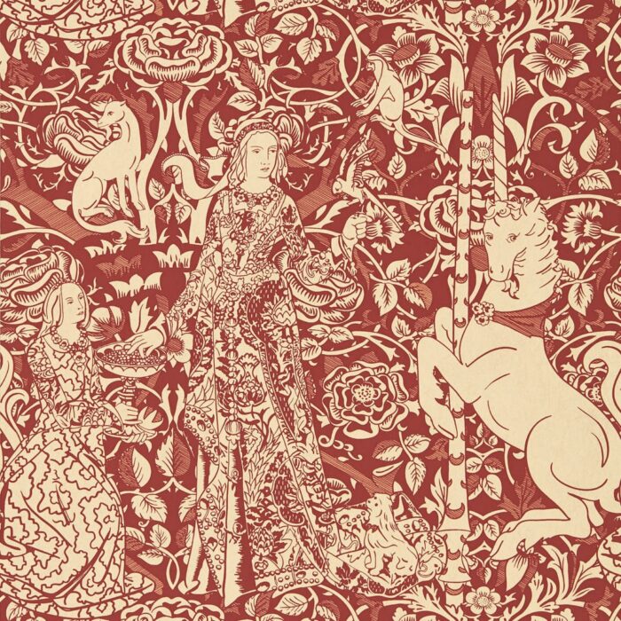 Aurelia's Grail Wallpaper - Madder / Parchment swatch