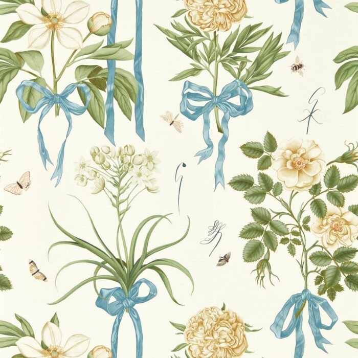 Cupid's Beau Wallpaper - Quince / Chalk swatch