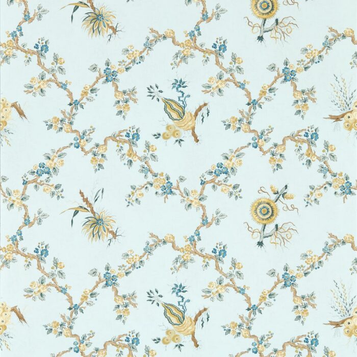 Trelliage Wallpaper - Primrose / Danbury swatch