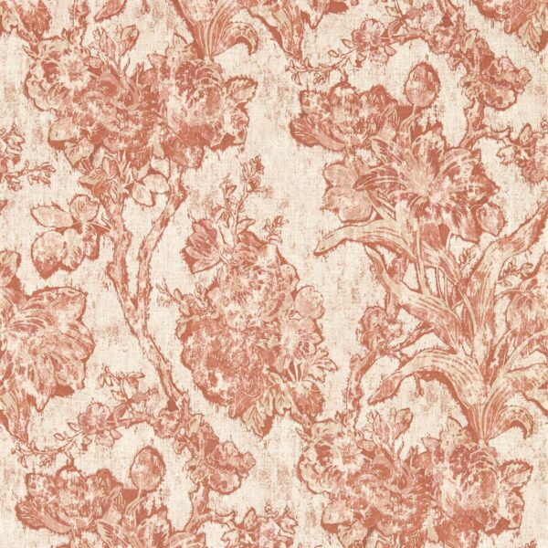 Fringed Tulip Toile Wallpaper - Putty by red botanical wallpaper from sanderson