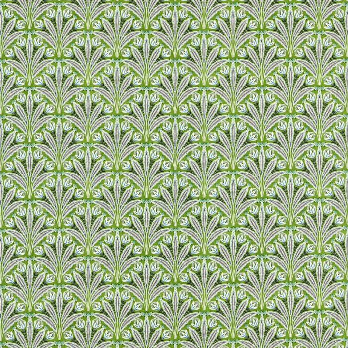 Attingham Fabric - Cobalt / Greenclark swatch