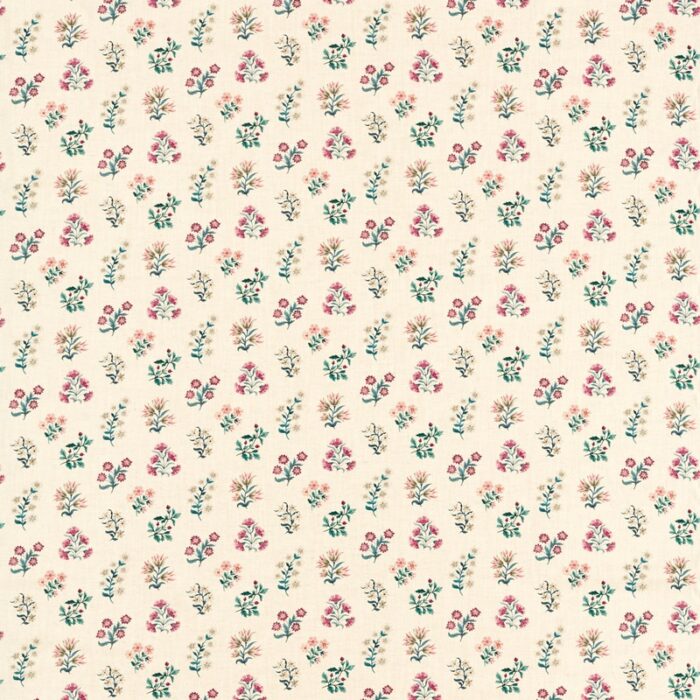 Leiden Fabric - Teal / Berry swatch