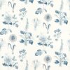 blue botanical printed fabric from Clarke & Clarke