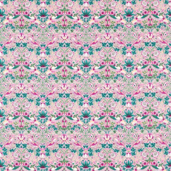 Strawberry Thief Fabric - Miami Strip by Strawberry Thief Fabric - Miami Strip from