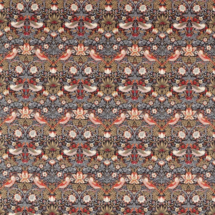 Strawberry Thief Fabric - Old Fashioned swatch