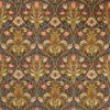 brown botanical cotton fabric from William Morris & Co