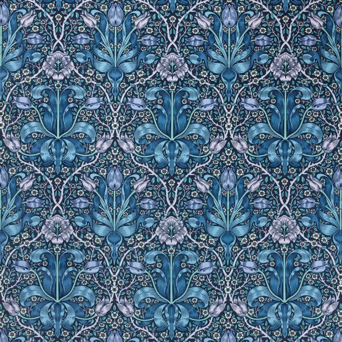 Spring Thicket Fabric - Midnight / Lilac swatch