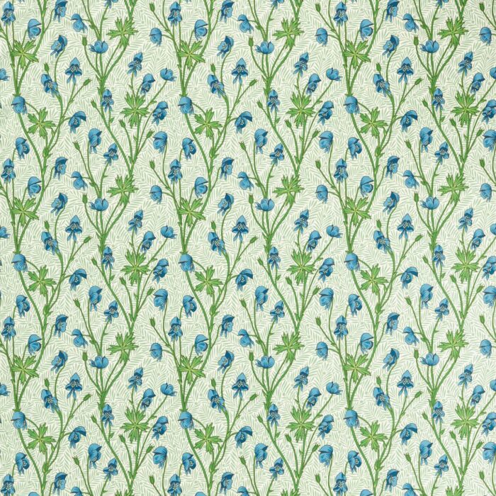 Monkshood Fabric - Cobalt / Goblin Green swatch