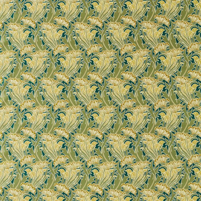 Laceflower Fabric - Pistachio / Lichen swatch