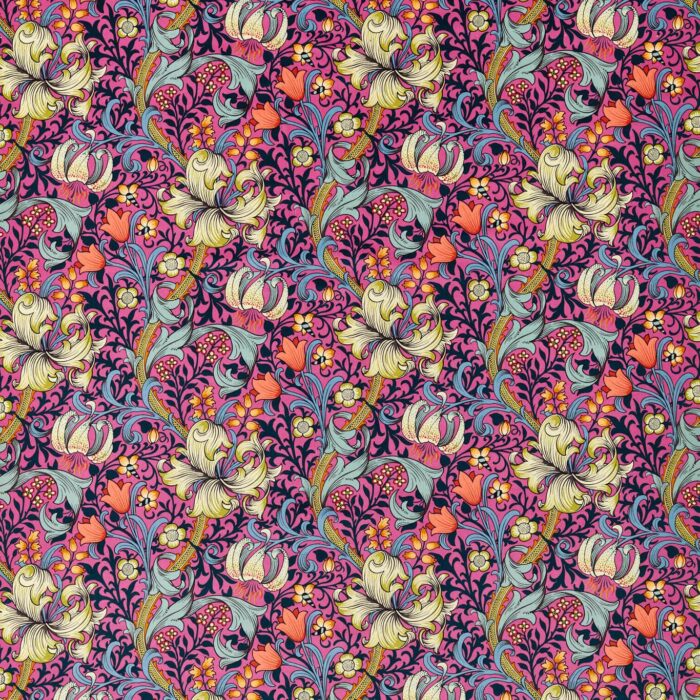 Golden Lily Fabric - Serotonin Pink swatch
