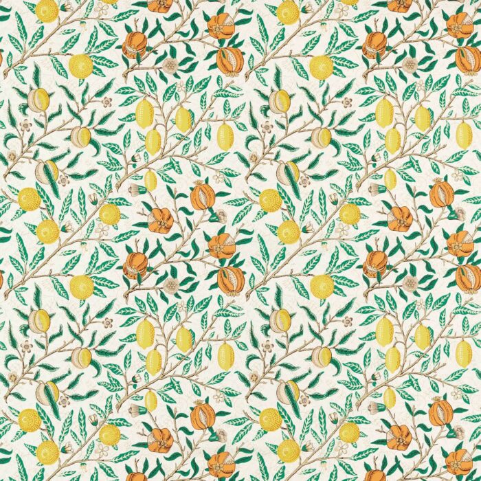 Fruit Fabric - Sap Green / Tangerine swatch
