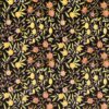 brown botanical cotton fabric from William Morris & Co