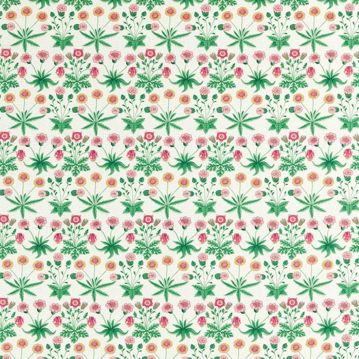 green botanical cotton fabric from William Morris & Co