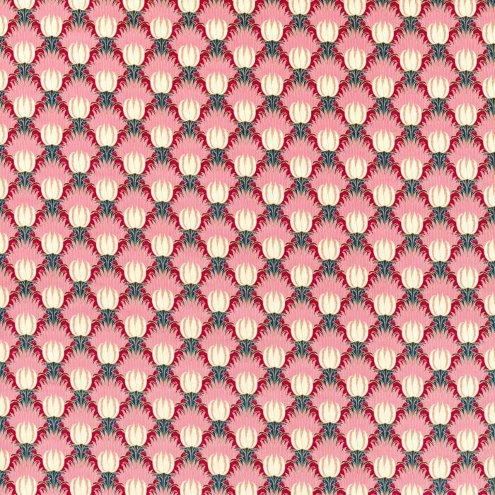 Tulip & Bird Fabric - Amaranth & Blush – Amaranth & Blush swatch