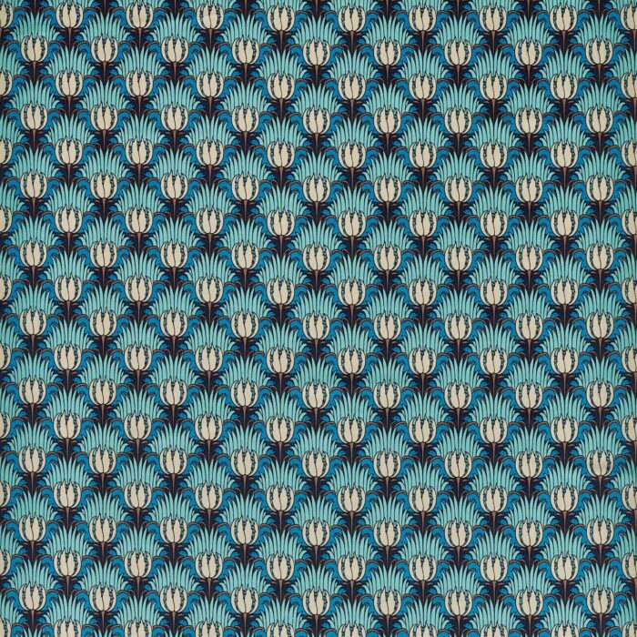 Tulip & Bird Fabric - Opal & Sea Foam – Opal & Sea Foam swatch