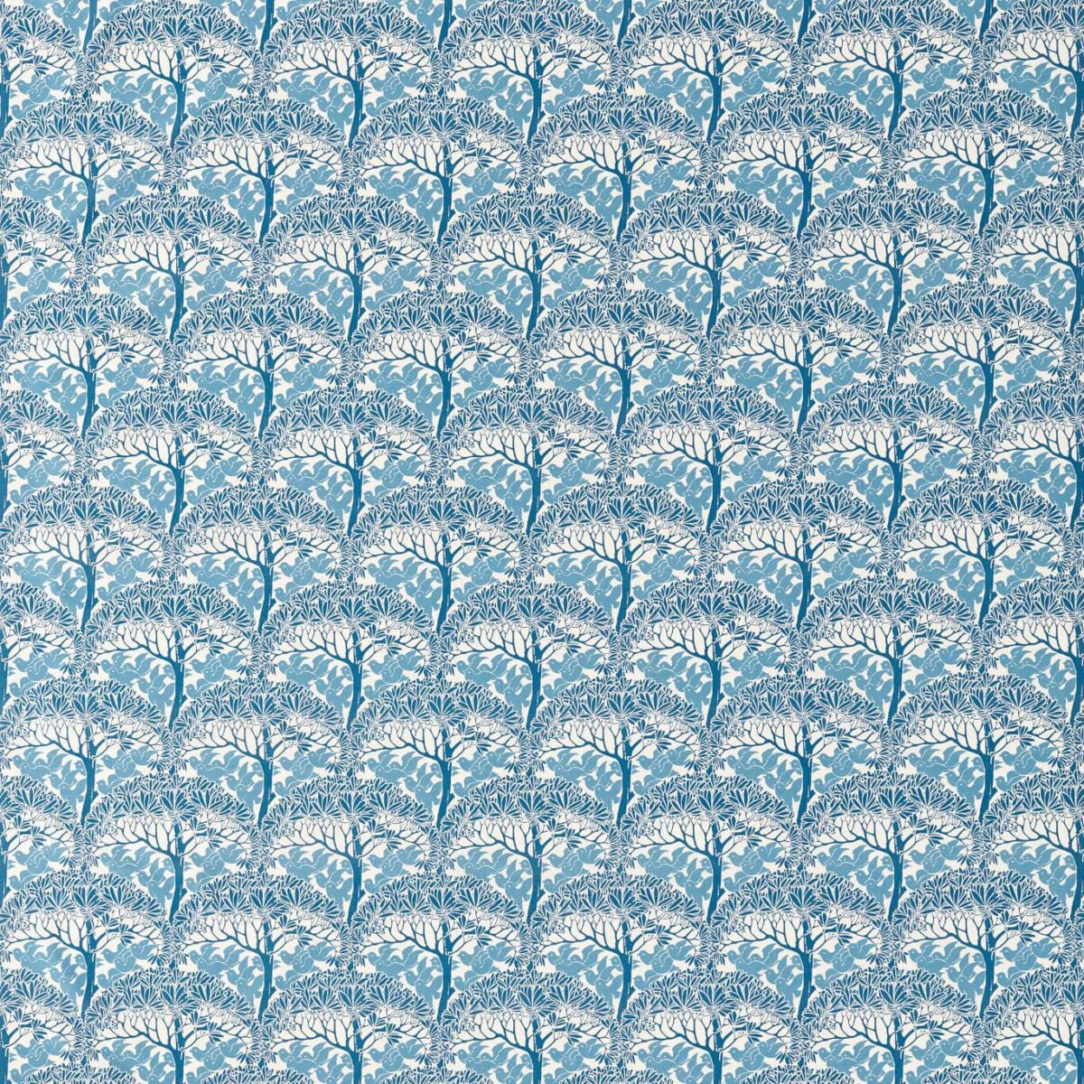 blue botanical cotton fabric from William Morris & Co