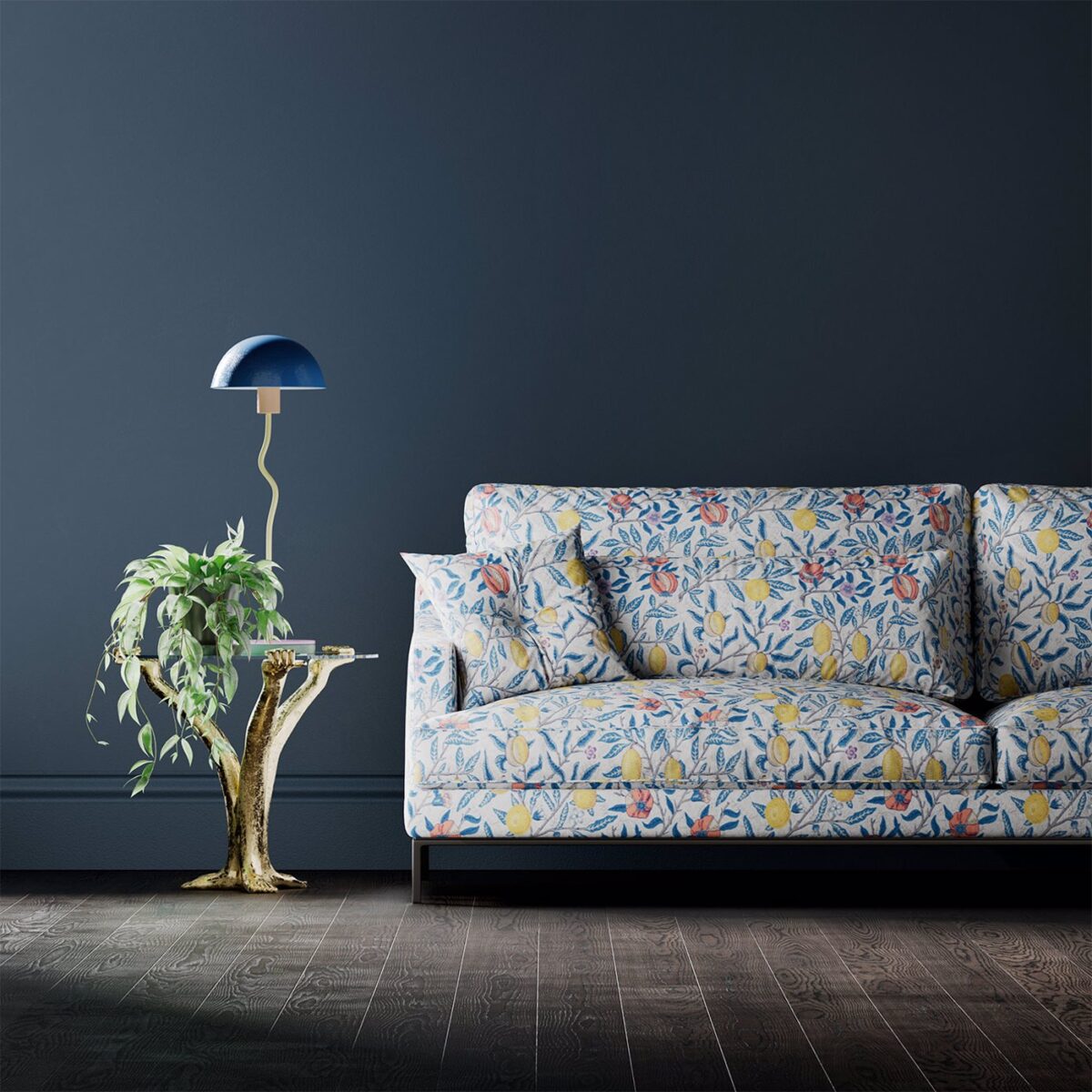 Fruit Fabric - Paradise Blue by Fruit Fabric - Paradise Blue from
