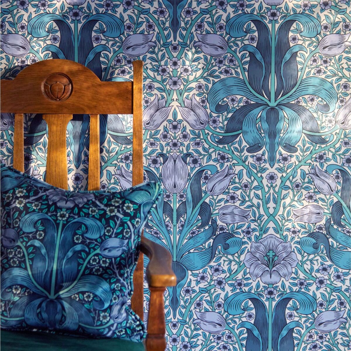 Spring Thicket Fabric - Midnight / Lilac by Spring Thicket Fabric - Midnight / Lilac from