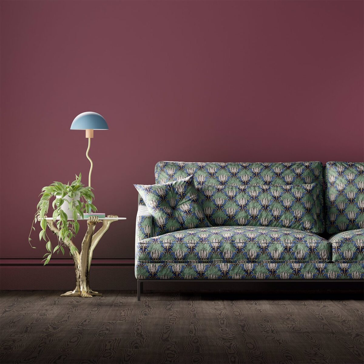 Tulip & Bird Fabric - Amaranth & Blush by Tulip & Bird Fabric - Amaranth & Blush from