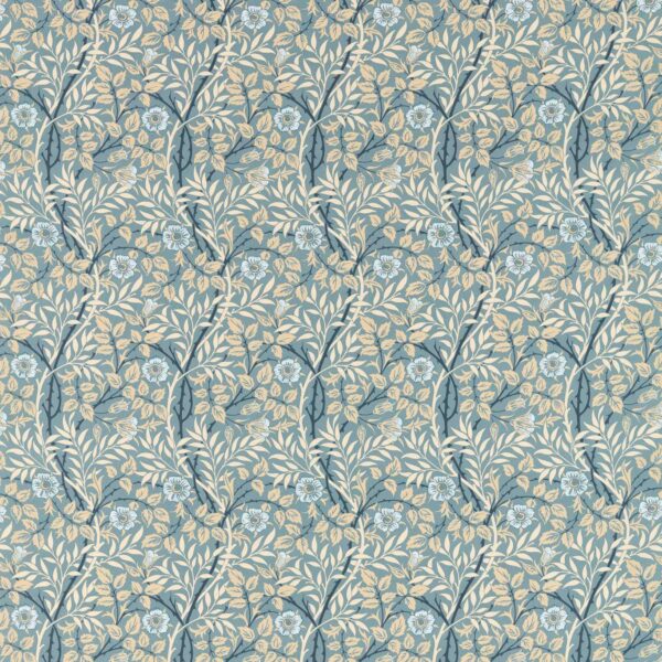 blue botanical printed fabric from William Morris & Co