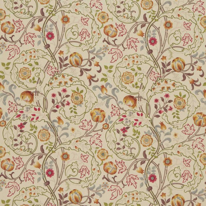 Mary Isobel Fabric - Rose / Slate swatch