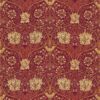 red botanical printed fabric from William Morris & Co