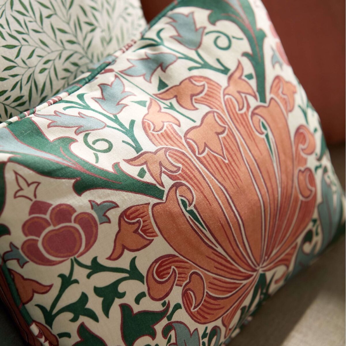 Helena Fabric - Peach / Teal by Helena Fabric - Peach / Teal from