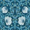 blue botanical wallpaper from william morris & co