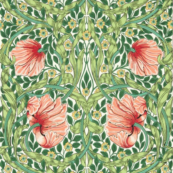 green botanical wallpaper from william morris & co