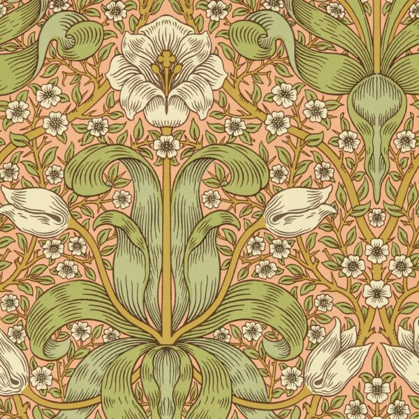 Spring Thicket Wallpaper - Fruit Punch by green botanical wallpaper from william morris & co