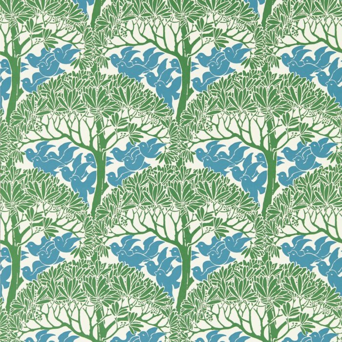 The Savaric Wallpaper - Garden Green swatch