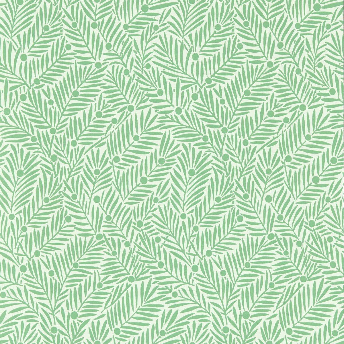 Yew & Aril Wallpaper - Spearmint by green botanical wallpaper from william morris & co