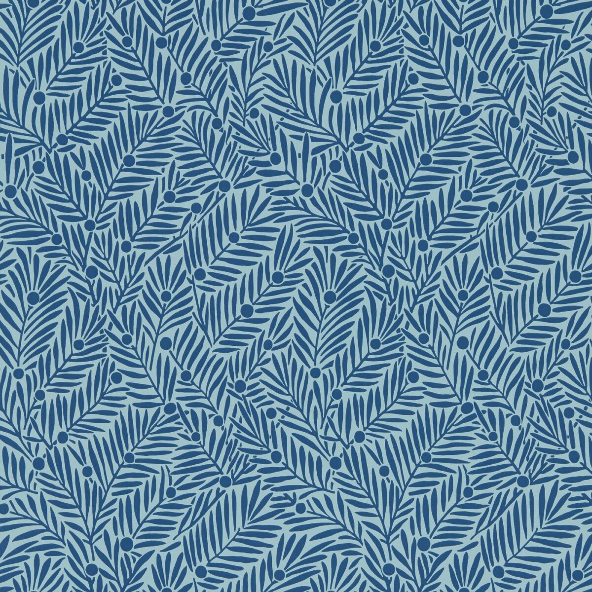 blue botanical wallpaper from william morris & co