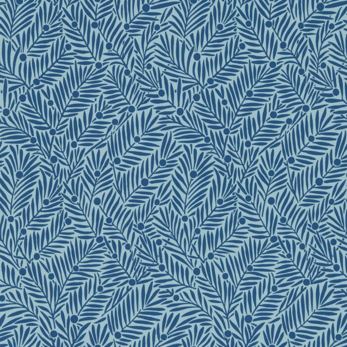 Yew & Aril Wallpaper - Indigo swatch