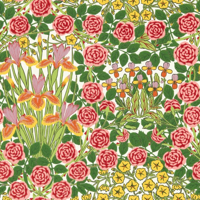 Campanula Wallpaper - Sunburst fabric swatch MVOW217351