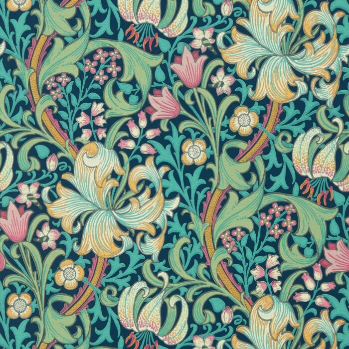 Golden Lily Wallpaper - Galactic Ink swatch