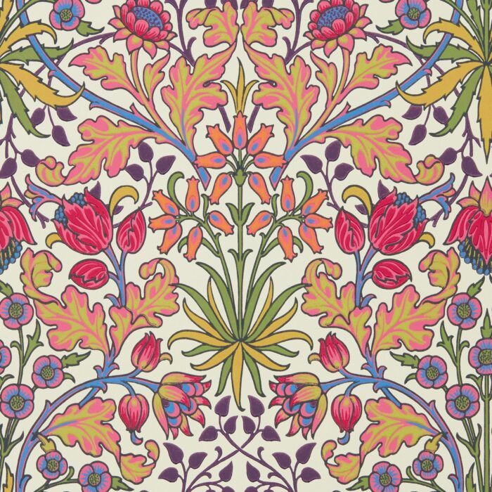 Hyacinth Wallpaper - Cosmo Pink fabric swatch AARC510008
